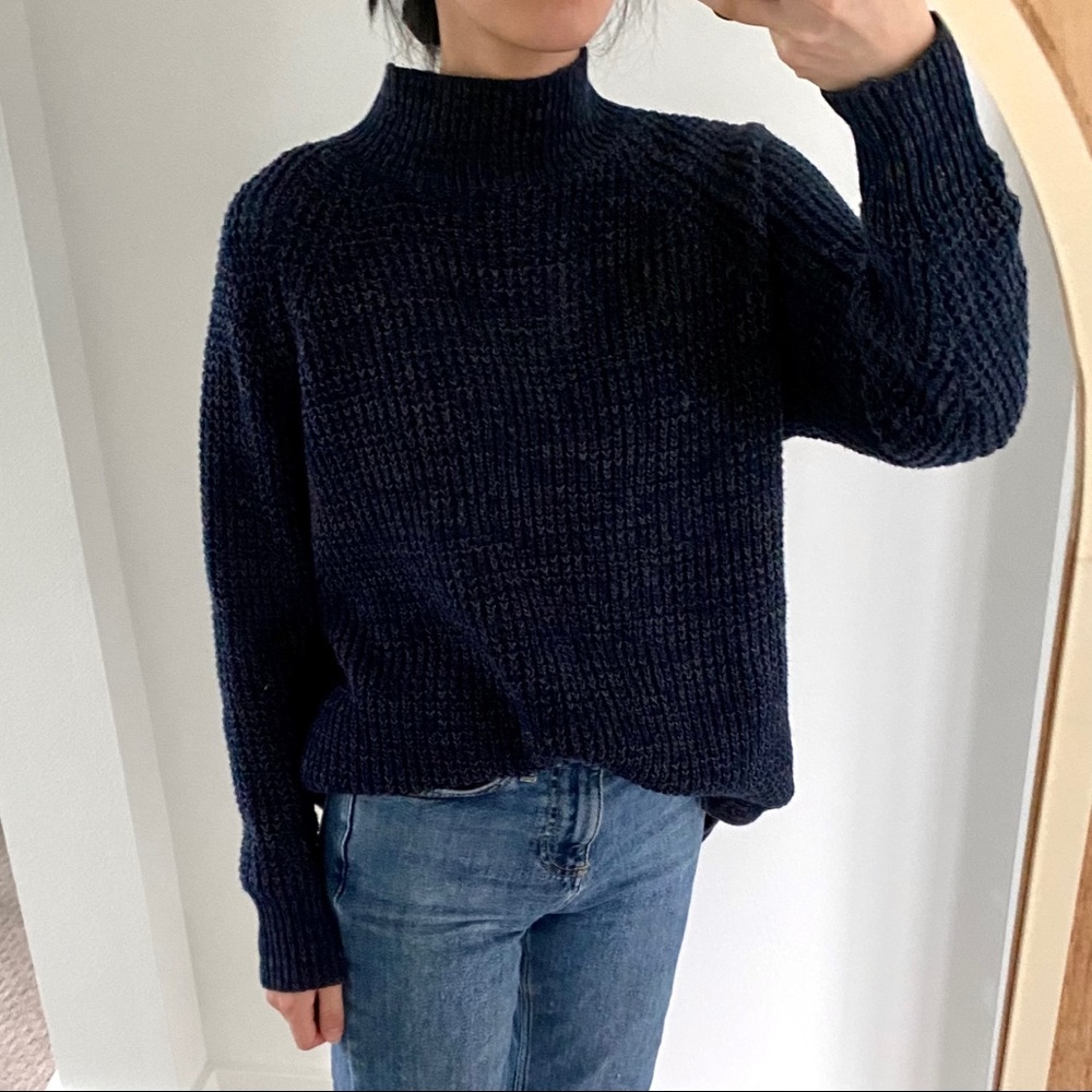 BDG UO Turtleneck Knit Sweater Blue